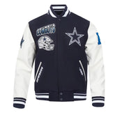 Dallas Cowboys Turn It Up Classic Rib Varsity Jacket