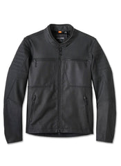 Willie G Skull Graphic Leather Riding Jacket