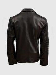 Slim Black Leather Jacket