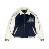 CLASSIC WHITE LEATHER VARSITY JACKET