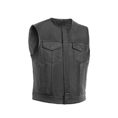 Drop Zone Men's Leather Motorcycle Vest