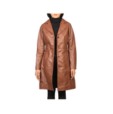 Alexis Brown Single Breasted Leather Coat