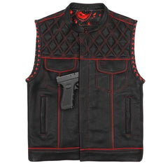 Genuine Leather Motorcycle Vest for Men – The Leather Fits Signature Edition