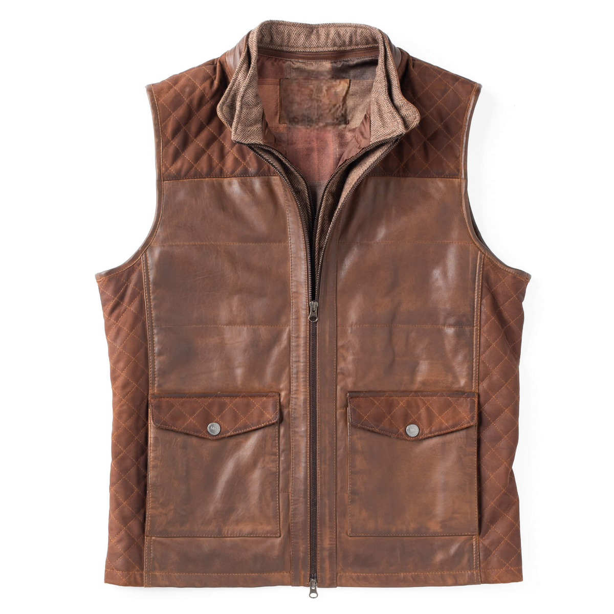 Mens Madison Cave Creek Leather Vest