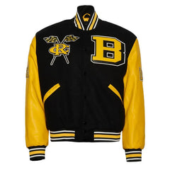 Bowie State University Black and Gold Varsity Jacket