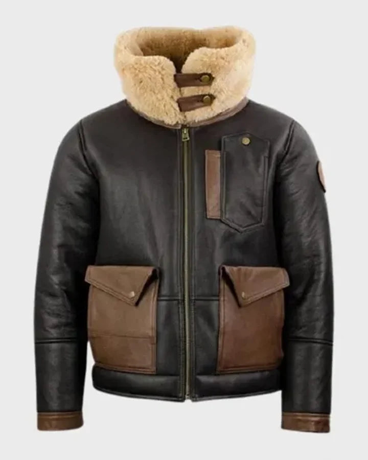 Jones-SF Shearling Bomber Black Jacket