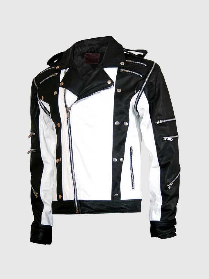 Black & White Leather Jacket
