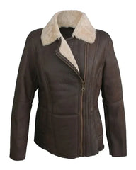 Jessica Vegan Aviator Leather Jacket