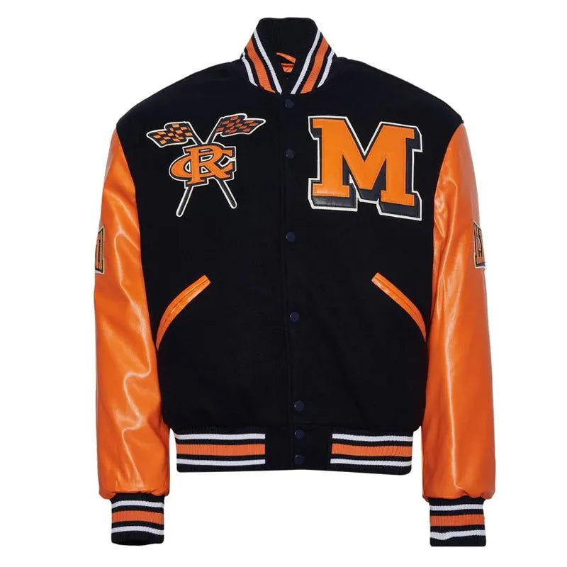 Morgan State University Black and Orange Varsity Jacket