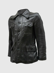 Black Biker Leather Jacket