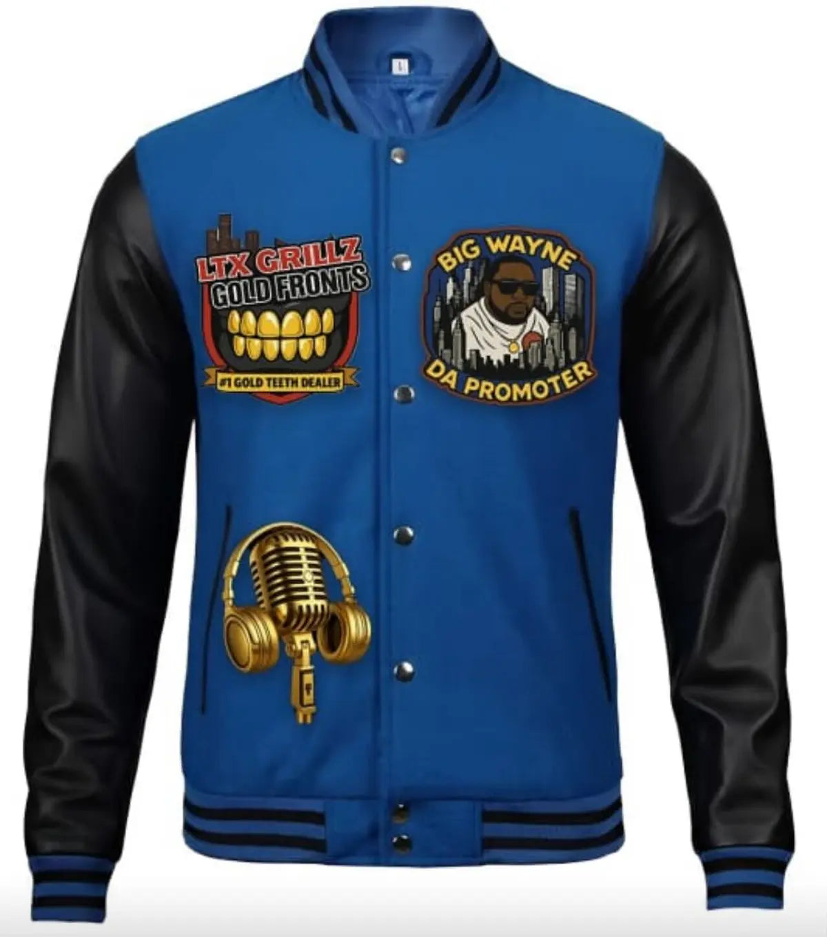 Big Wayne Grillz Gold Fronts varsity Jacket