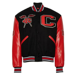 Clark Atlanta University Black and Red Varsity Jacket
