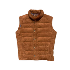 Mens Jackson Suede Brown Leather Vest