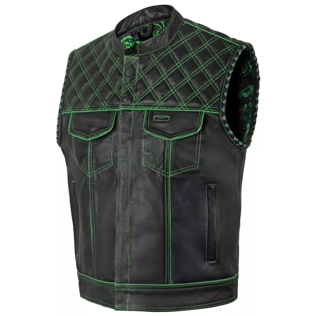 Men’s Real Leather Biker Vest – Durable, Sleek, and Road-Ready Design