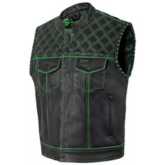 Men’s Real Leather Biker Vest – Durable, Sleek, and Road-Ready Design
