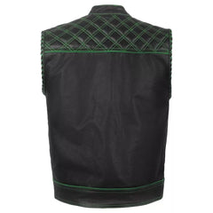 Men’s Real Leather Biker Vest – Durable, Sleek, and Road-Ready Design