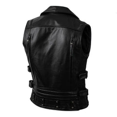 Black Leather Motorcycle Vest – The Leather Fits Custom Fit & Timeless Style