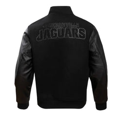 Jacksonville Jaguars Triple Black Varsity Wool-Leather Jacket