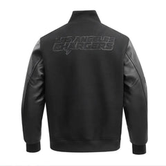 LA Chargers Triple Black Varsity Wool-Leather Jacket