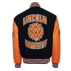 Lincoln University (PA) Black and Orange Varsity Jacket