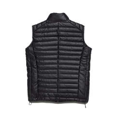 Mens Black Quilted Leather Vest