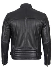 Felix Men's Black Biker Style Leather Jacket