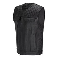 Vintage Leather Vest for Men – Classic Western & Biker Hybrid Look