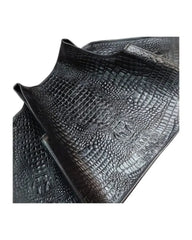 Men’s Black Embossed Biker Leather Vest