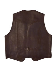Men’s Western Style Brown Leather Vest