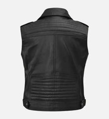 Men’s Road Sovereign Black Leather Vest