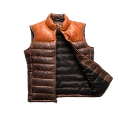Men’s Bridger Leather Down Puffer Vest