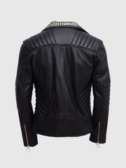 Classic Spiked Leather Jacket