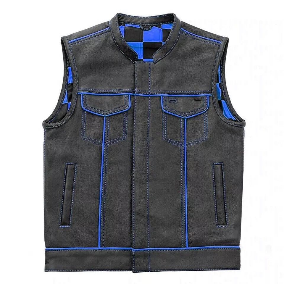 The Leather Fits Men’s Café Racer Vest – Minimalist Urban Rider Edition