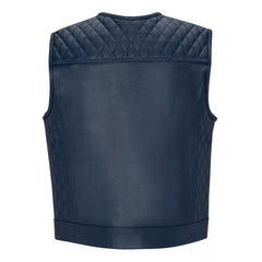 Premium Sheepskin Leather Vest – Lightweight Comfort, Biker Edge