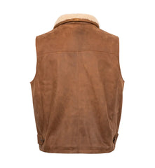 Mens Lone Pine Bourbon Classic Leather Vest