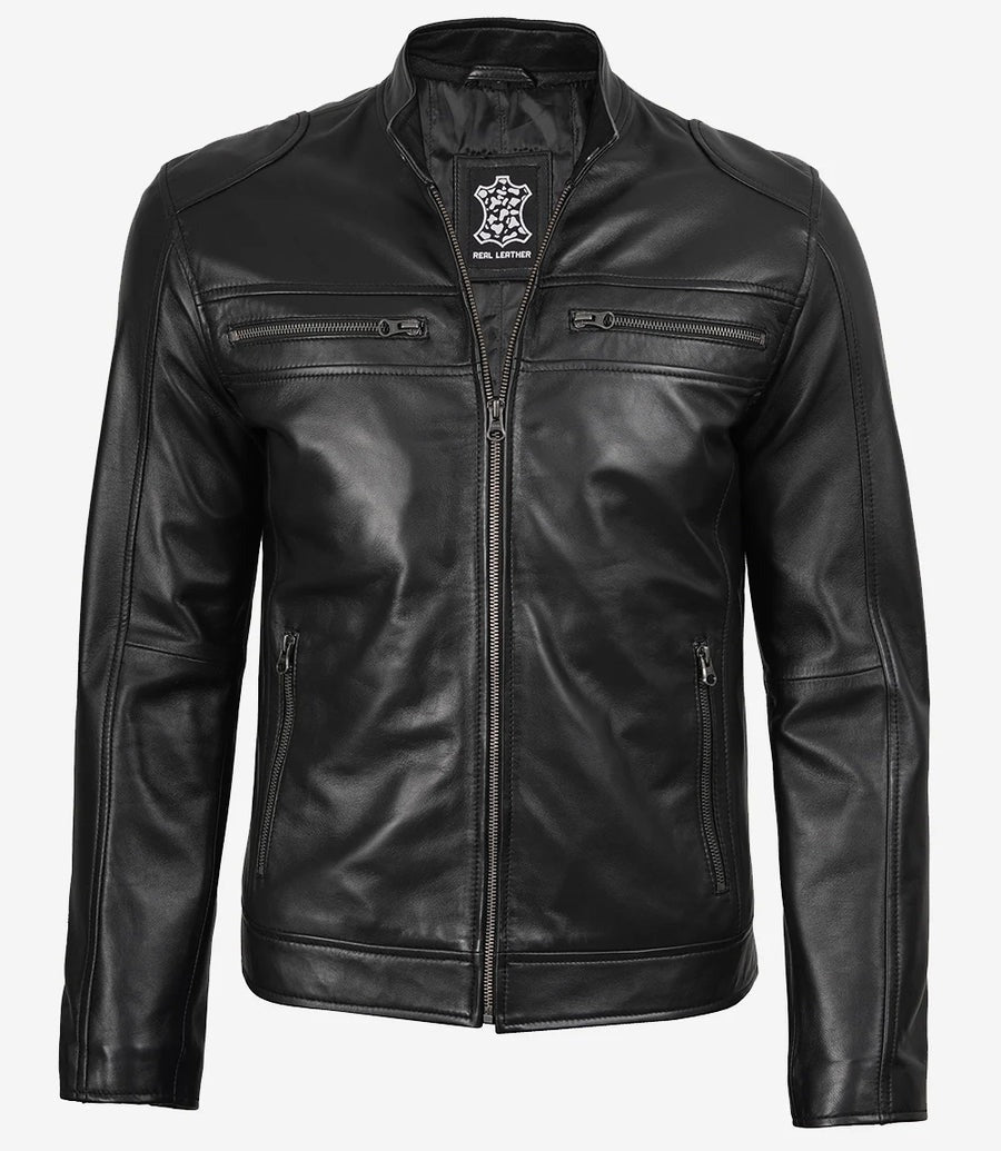 Men’s Black Lambskin Leather Jacket