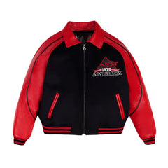 CLASSIC MENS LEATHER VARSITY JACKET