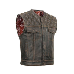 Lowcut Men's motorcycle Leather Vest
