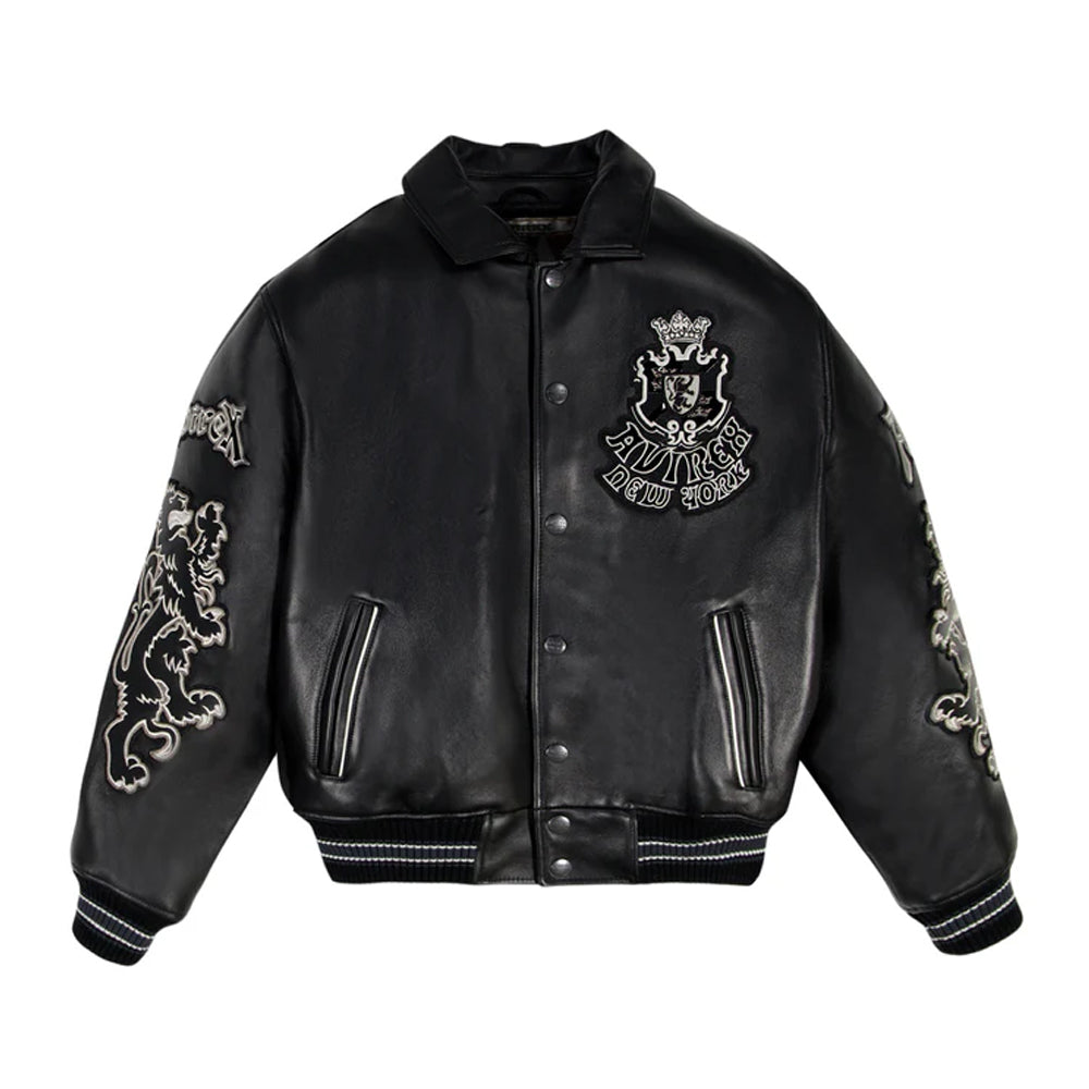 MENS CLASSIC BLACK GUTHAM LEATHER ICON JACKET