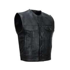 Men's Lowcut Motorcycle Leather Vest