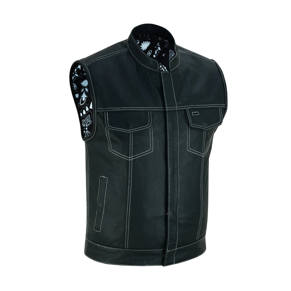 Men’s Street Style Leather Vest
