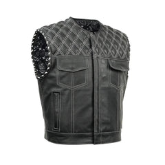 Perforated Lowcut Summer Spark Men's Leather Vest