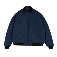 REVERSIBLE BLUE LEATHER TRACK JACKET