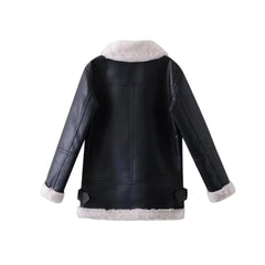 Women B3 Fur Shearling Leather Jacket