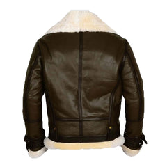 Luz B-3 Shearling Brown Leather Aviator Jacket