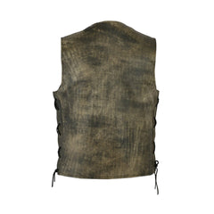 Classic Fit Men’s Leather Vest