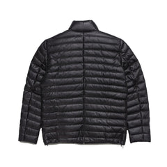 Classic Black Leather Down Jacket