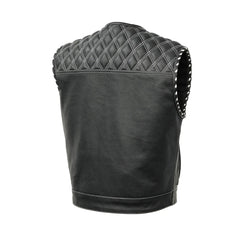 Perforated Lowcut Summer Spark Men's Leather Vest