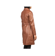 Alexis Brown Single Breasted Leather Coat