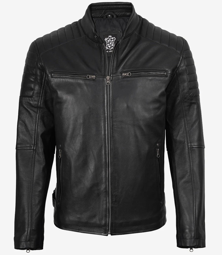 Men’s Cafe Racer Leather Jacket